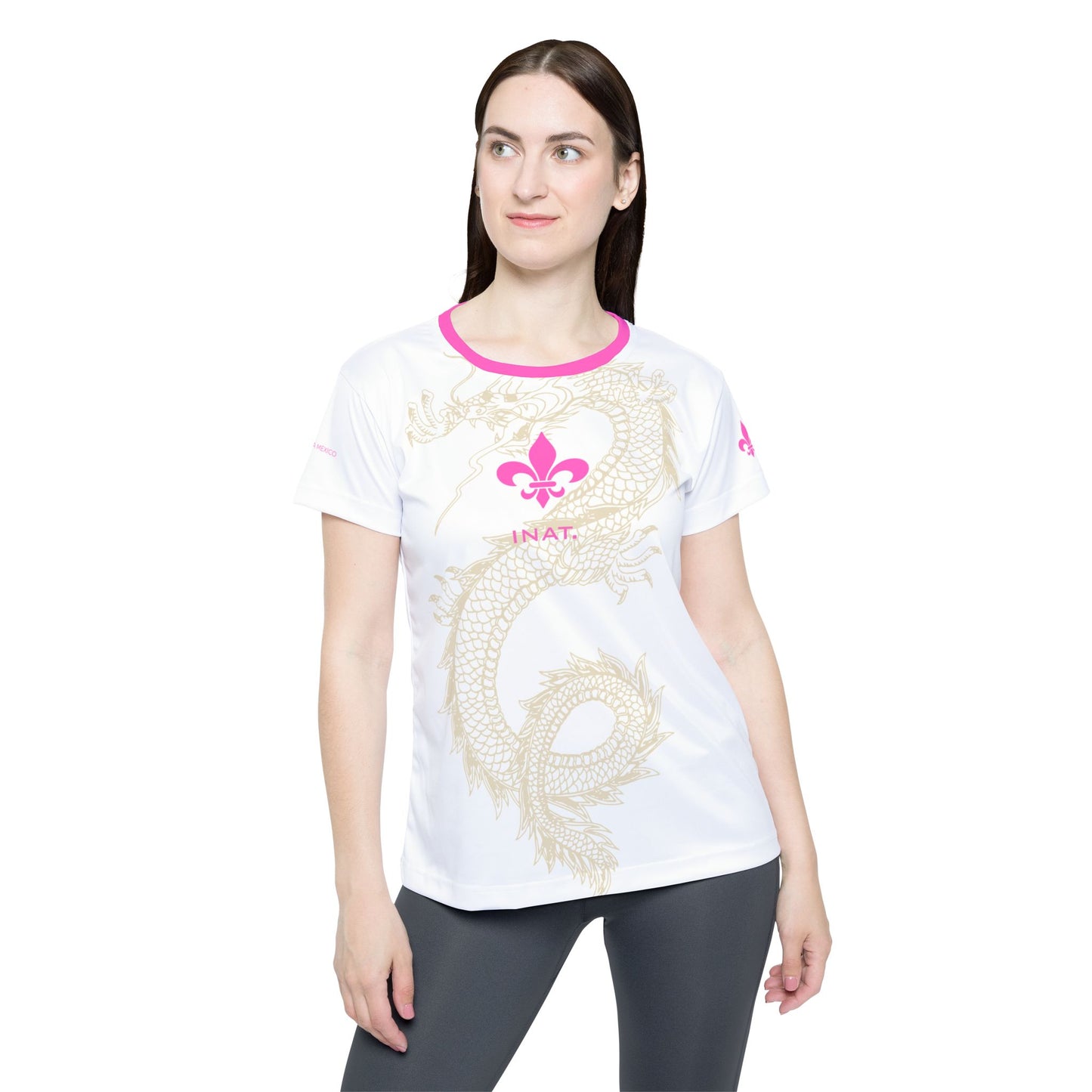 INAT™ “ZMAJEVI 26” Tee – World Cup 2026 Edition (Golden/Pink) Women's