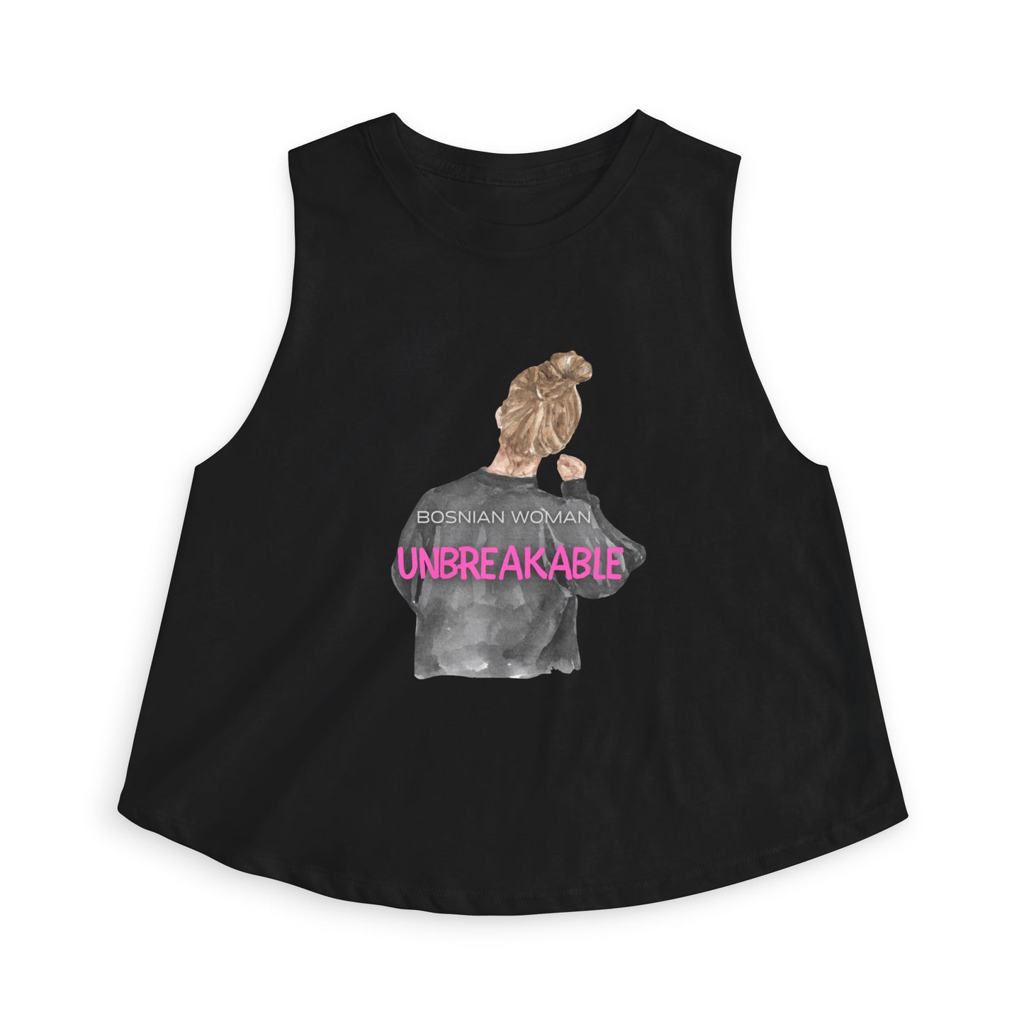 Unbreakable Bosnian Woman Crop Top
