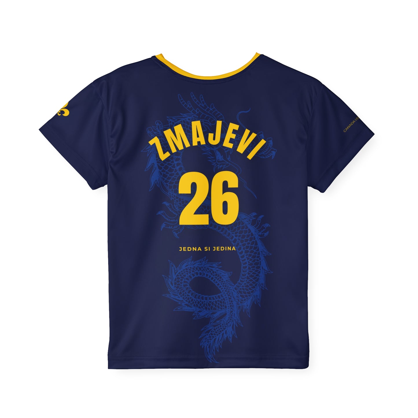 INAT™ “ZMAJEVI 26” Tee – World Cup 2026 Edition (Blue/Yellow) KIDS