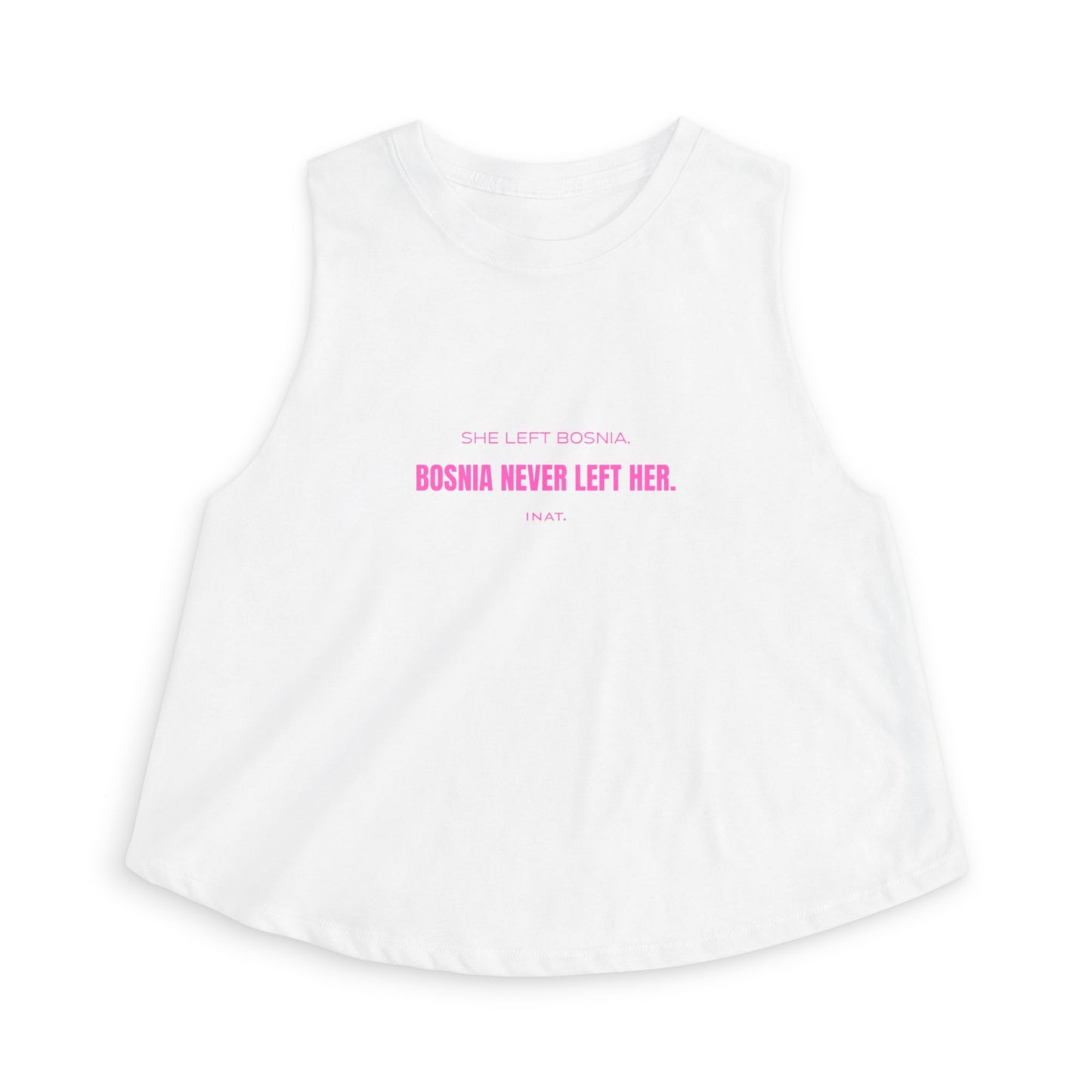 'Bosnia Never Left Her'Graphic Crop Top