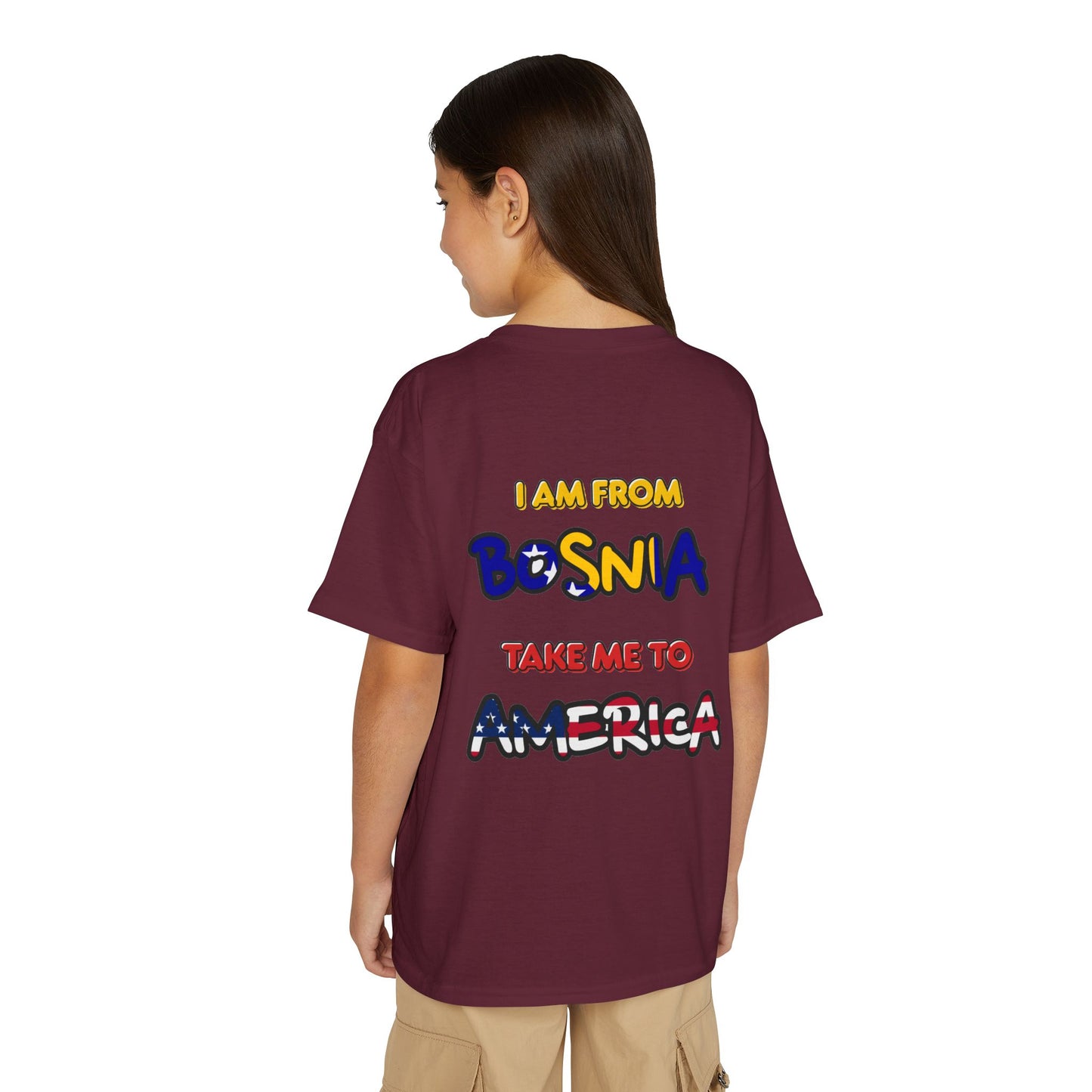 "I Am From Bosnia, Take Me to America" YOUTH Tee