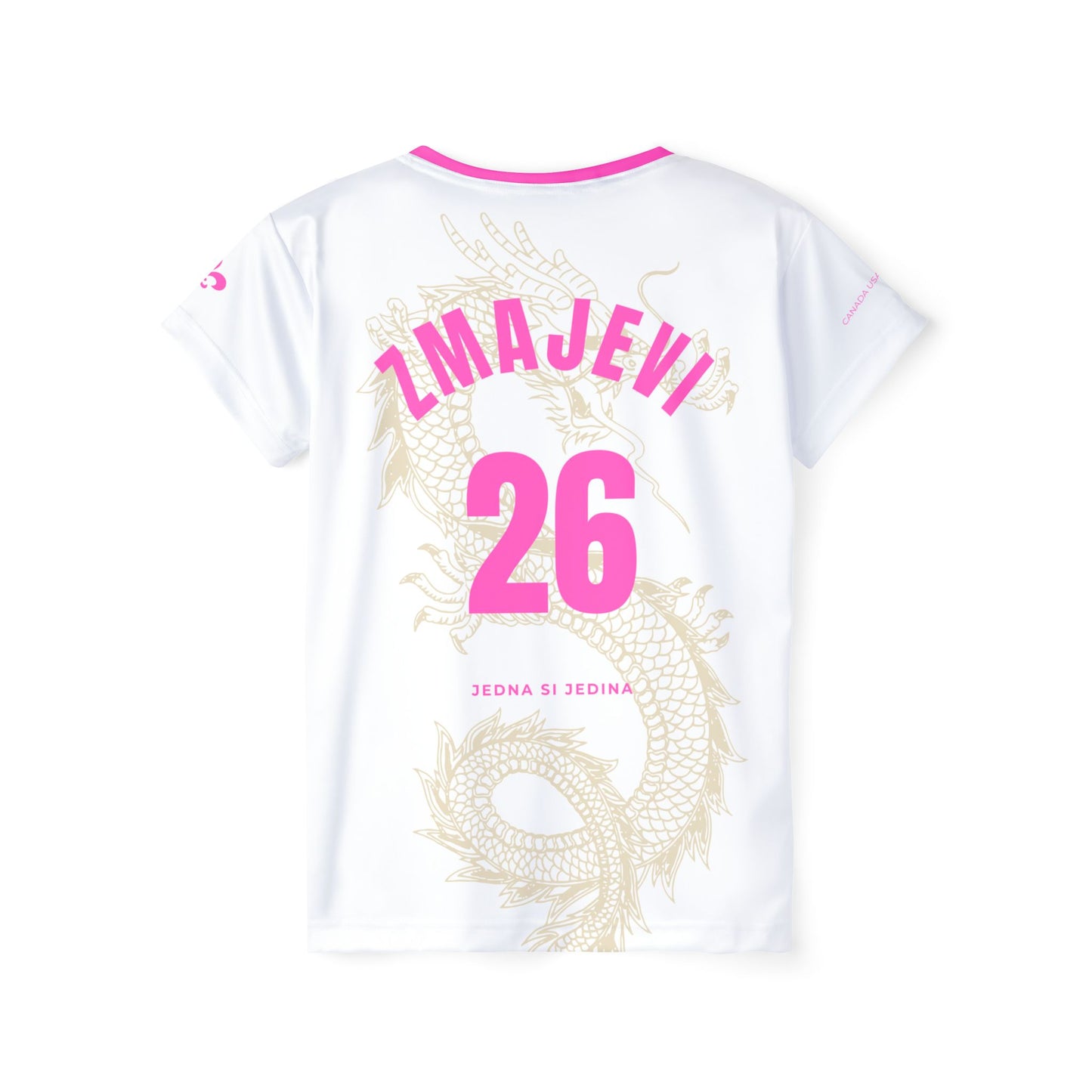 INAT™ “ZMAJEVI 26” Tee – World Cup 2026 Edition (Golden/Pink) Women's