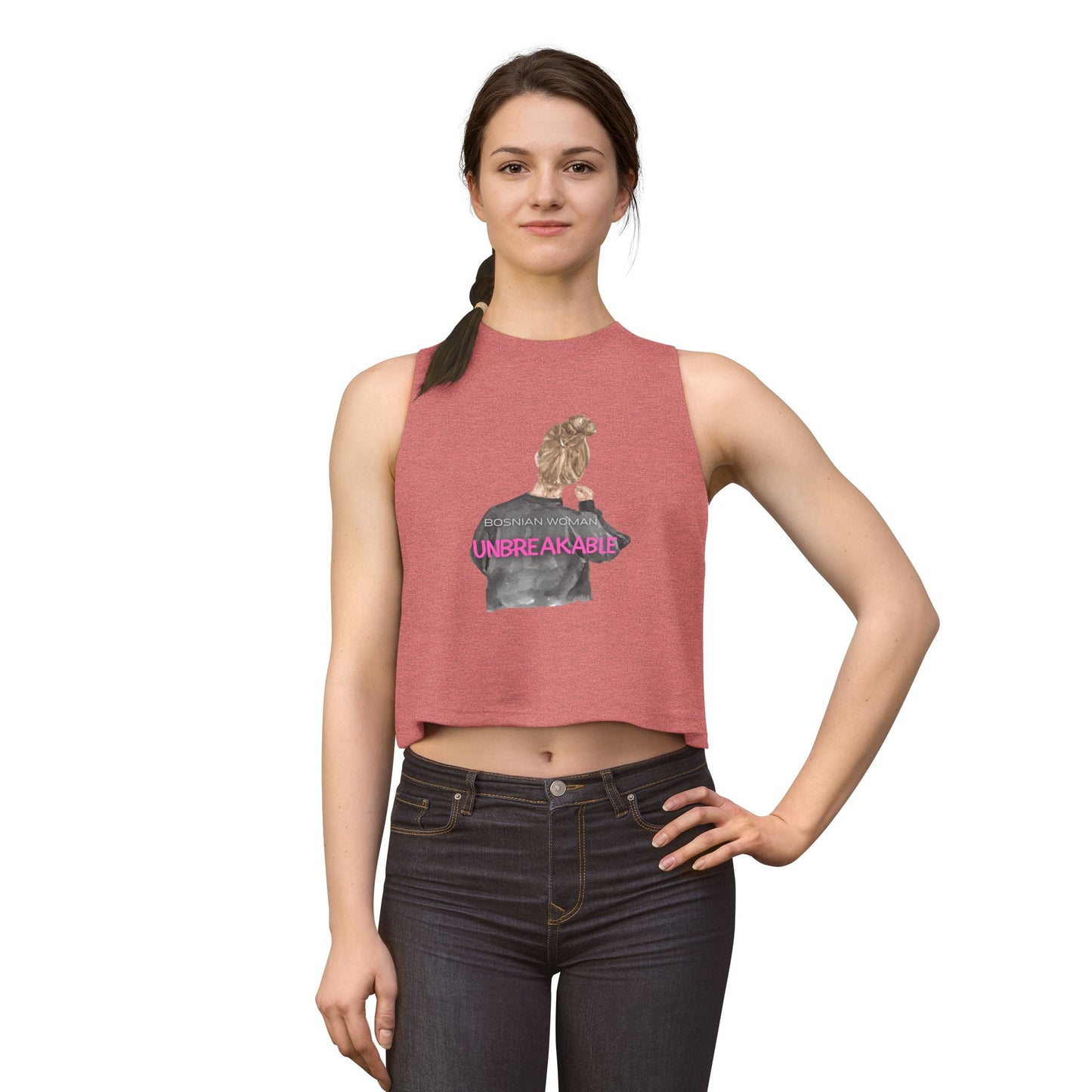 Unbreakable Bosnian Woman Crop Top