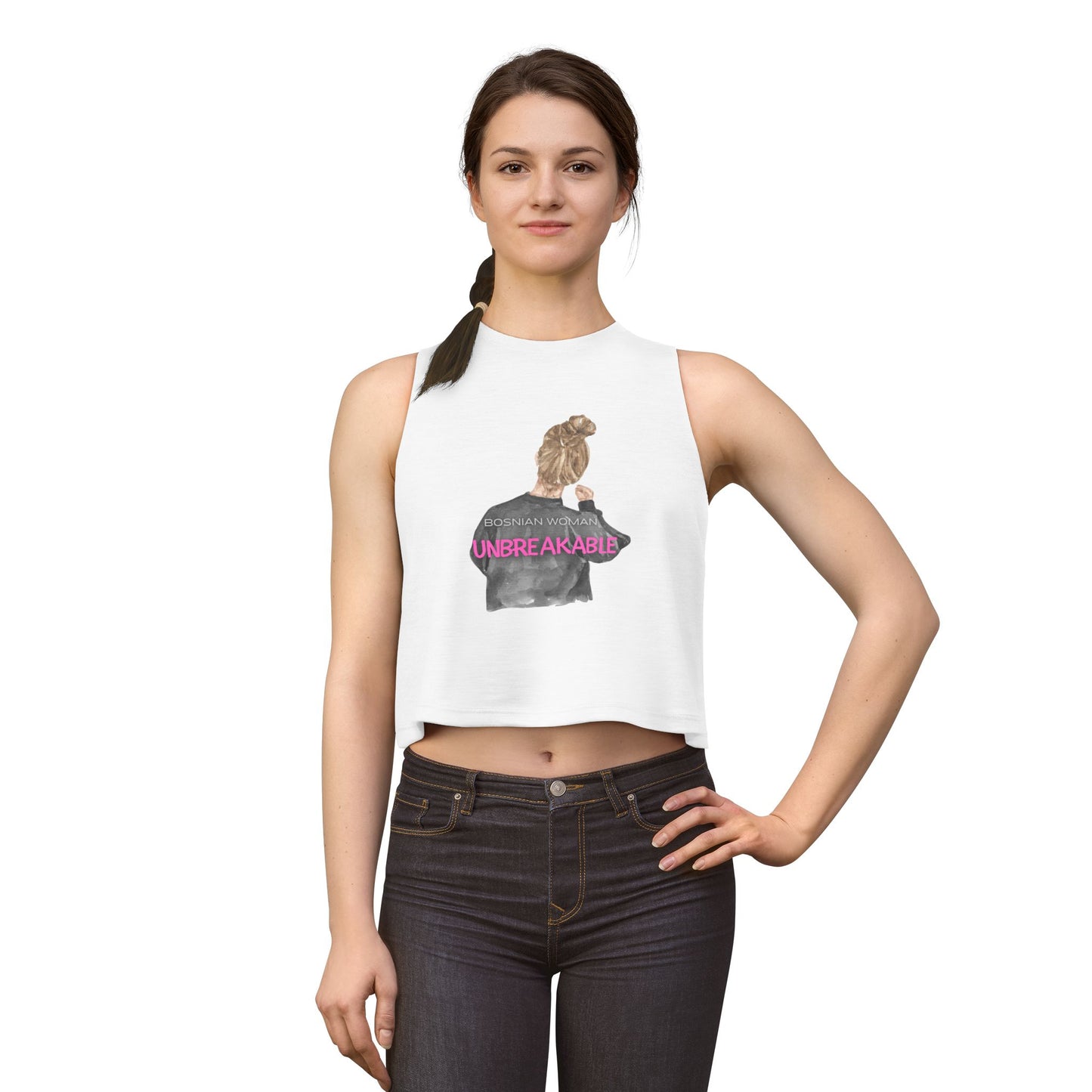 Unbreakable Bosnian Woman Crop Top