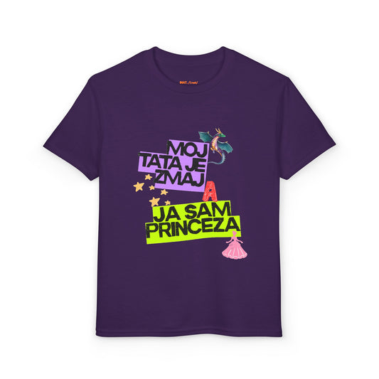 "Moj Tata Je Zmaj, Ja Sam Princeza" Kids Graphic Tee