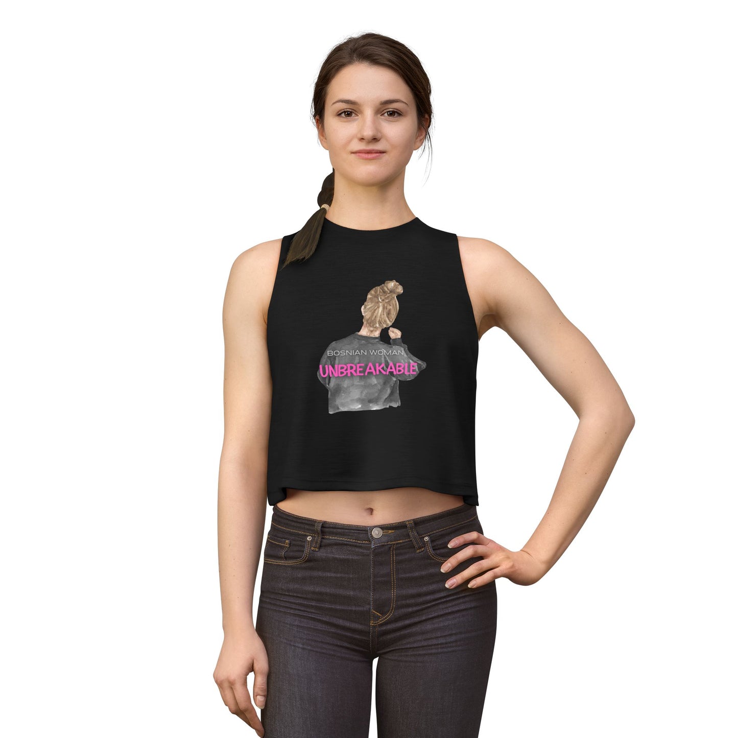 Unbreakable Bosnian Woman Crop Top
